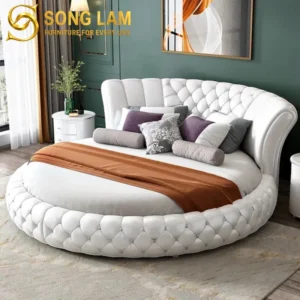 Giường Ngủ Tròn Chần Nút Royal GC0113 - Ảnh 2