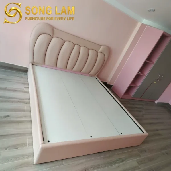 Giường ngủ Công Chúa Rosy GG0112 cận cảnh chi tiết hoàn thiện và chất liệu bền đẹp