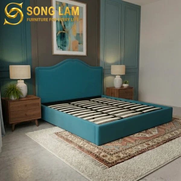 Giường Ngủ Đầu Cong Ocean Curve GG0115 1 Giường ngủ Đầu Cong Ocean Curve GG0115 góc nghiêng, nổi bật thiết kế đầu giường cao cấp