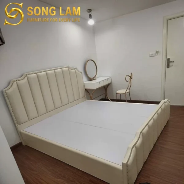 Giường Ngủ Piano Panel Bo Cong GL0111 2 Giường ngủ Piano Panel Bo Cong GL0111 cận cảnh chi tiết hoàn thiện và chất liệu bền đẹp