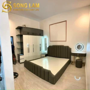 Giường Ngủ Đầu Giường Kẻ Sọc Piano Panel GL0114 - Ảnh 3