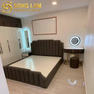 Giường Ngủ Đầu Giường Kẻ Sọc Piano Panel GL0114 - Ảnh 4