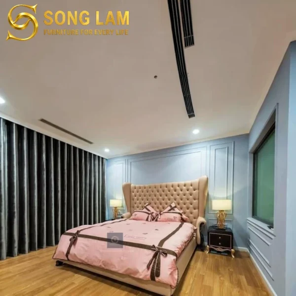 Giường ngủ Hoàng Gia Tân Cổ Điển Versailles GT0112 cận cảnh chi tiết hoàn thiện và chất liệu bền đẹp