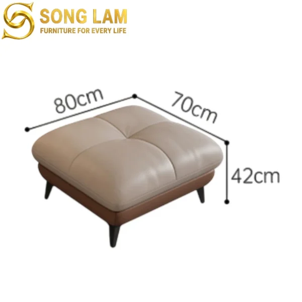 Đôn Sofa Milan OIR0318 2 Đôn Sofa Venice OIR 0317 góc nghiêng làm nổi bật đường nét thiết kế phù hợp sofa may đo và không gian phòng khách