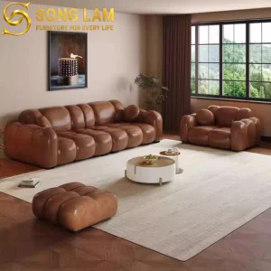 Đôn Sofa Chữ Nhật Chần Khối Cubic OLR0112 - Ảnh 3