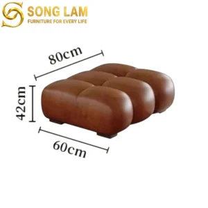 Đôn Sofa Chữ Nhật Chần Khối Cubic OLR0112 - Ảnh 4
