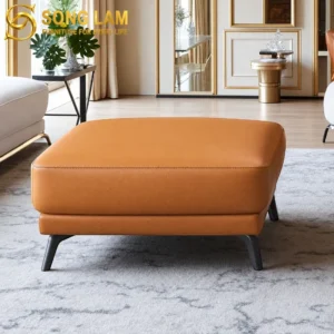 Đôn Sofa Da Chân Cao Cognac ORH01112 - Ảnh 2