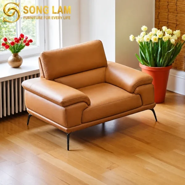 Sofa Đơn Da Bò Ý Phong Cách Bắc Âu Modena SDH01112 1 SDH01112 2