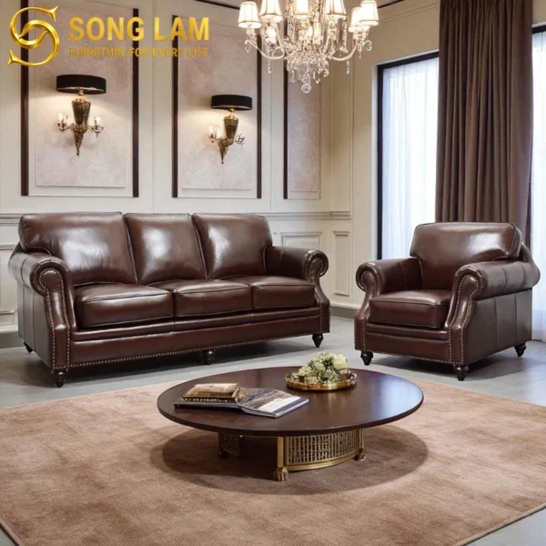 Sofa Đơn Da Bò Ý Chesterfield Cambridge SDH01123 1 SDH01123 2