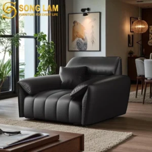 Sofa Đơn Da Bò Ý Cao Cấp Blackstone SDH0113 - Ảnh 1