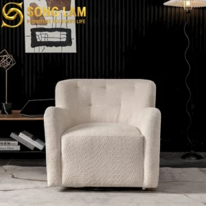 Sofa Đơn Boucle Bo Vuông Ivory SDU01115 - Ảnh 3