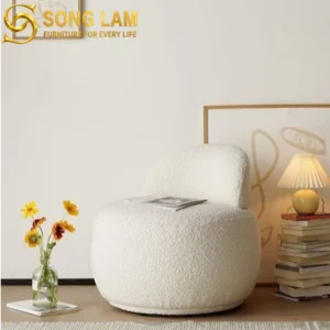 Sofa Đơn Tròn Boucle Snowbell SDU0113 - Ảnh 4