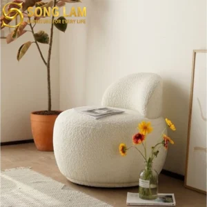 Sofa Đơn Tròn Boucle Snowbell SDU0113 - Ảnh 3