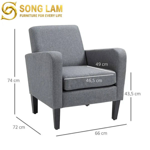 Sofa Đơn Vải Tối Giản Slate SDU01141 3 Sofa Đơn Vải Tối Giản Slate SDU01141 thiết kế êm ái làm ghế thư giãn sang trọng