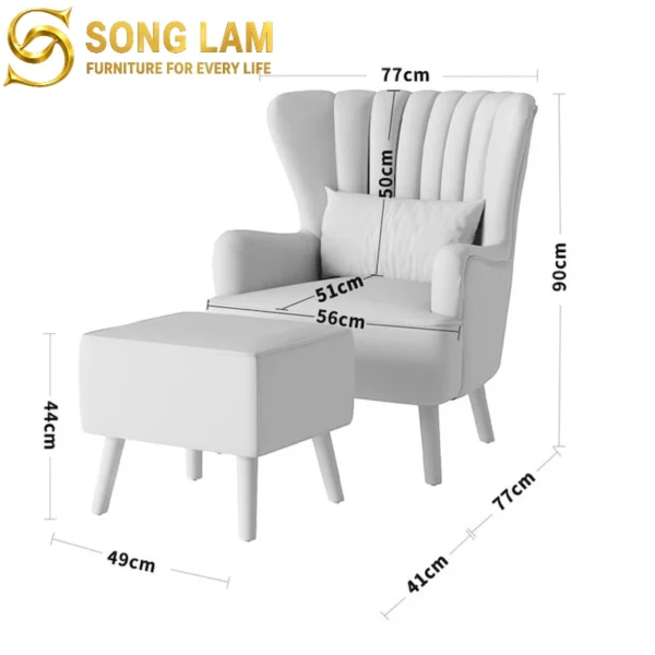 Sofa Đơn Kèm Đôn Bắc Âu Sunny SDU01145 5 Sofa Đơn Kèm Đôn Bắc Âu Sunny SDU01145 góc nhìn khác giúp khách hàng dễ hình dung khi sử dụng phù hợp sofa may đo và không gian phòng khách