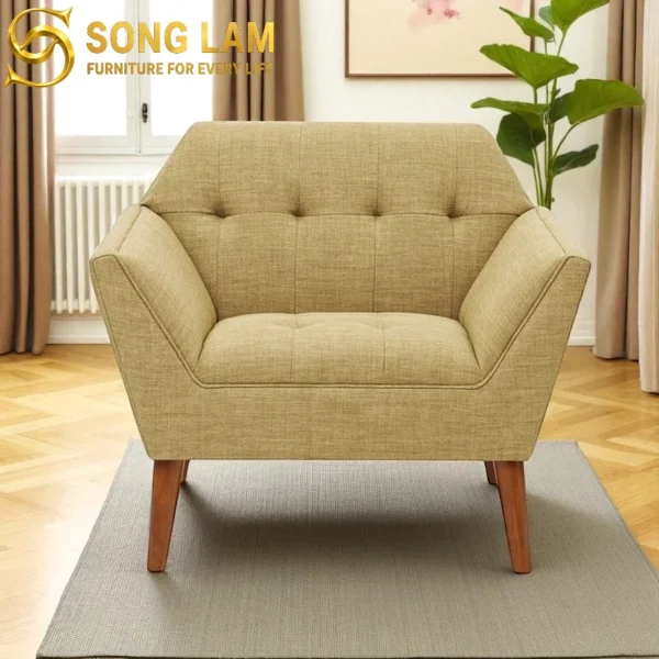 Sofa Đơn Bắc Âu Cánh Mở Aster SDU0116 1 Sofa Đơn Bắc Âu Cánh Mở Aster SDU0116 góc nghiêng làm nổi bật đường nét thiết kế phù hợp sofa may đo và nội thất cao cấp