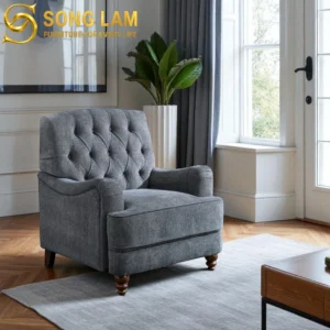 Sofa Đơn Vải Chần Nút Taylor SDU0119 - Ảnh 4