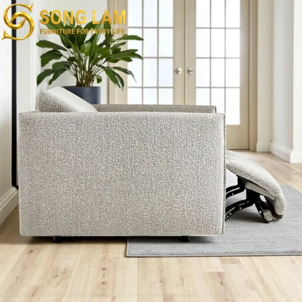 Sofa Đơn Thư Giãn Nâng Chân Boucle SDU0616 4 Sofa Đơn Thư Giãn Nâng Chân Boucle SDU0615 vải boucle mềm mại cho góc thư giãn phòng khách hiện đại
