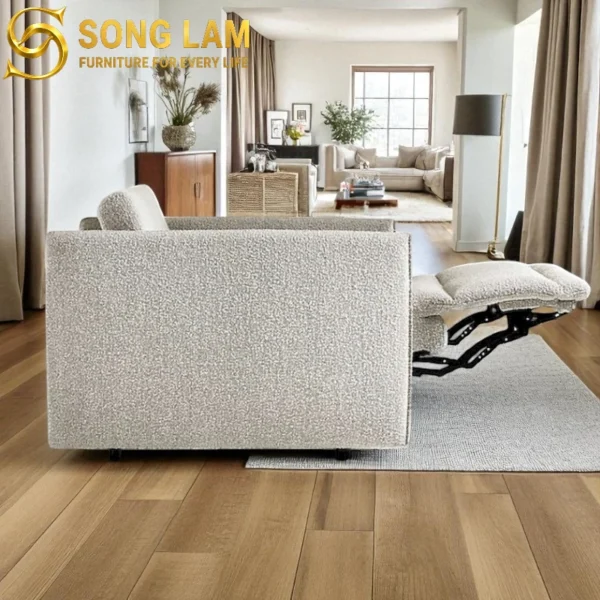Sofa Đơn Thư Giãn Nâng Chân Boucle SDU0616 7 Sofa Đơn Thư Giãn Nâng Chân Boucle SDU0616 góc nhìn khác giúp khách hàng dễ hình dung khi sử dụng phù hợp sofa may đo và nội thất cao cấp