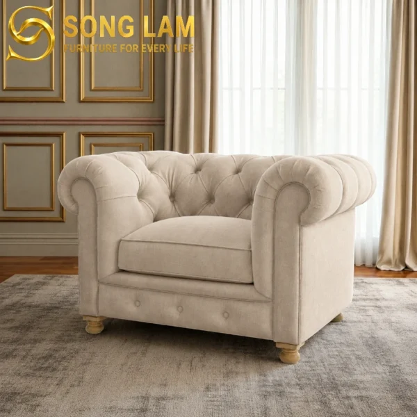 Sofa Đơn Chesterfield Thanh Lịch Buckingham SDU0811B 1 SDU0811B 2