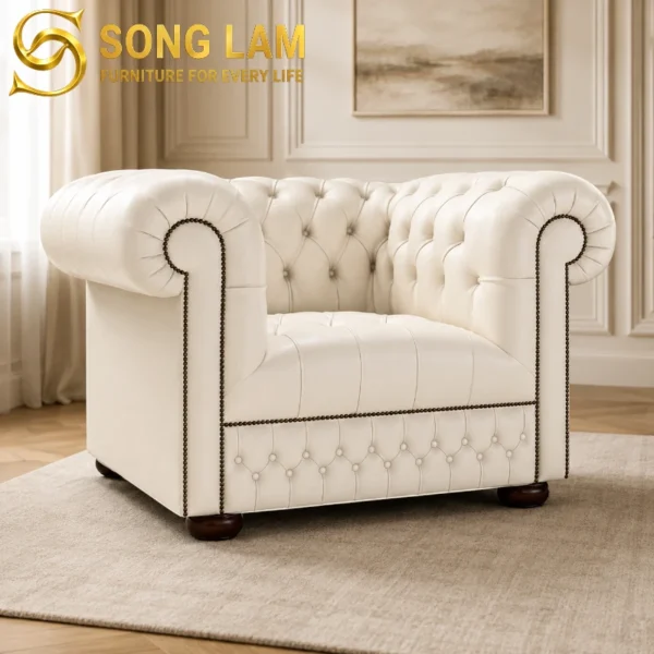 Sofa Đơn Da Chesterfield Tân Cổ Điển Camden SDU0812A 1 SDU0812A 1