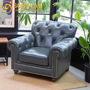 Sofa Đơn Chesterfield Da Cổ Điển Windsor SDU0813 - Ảnh 3