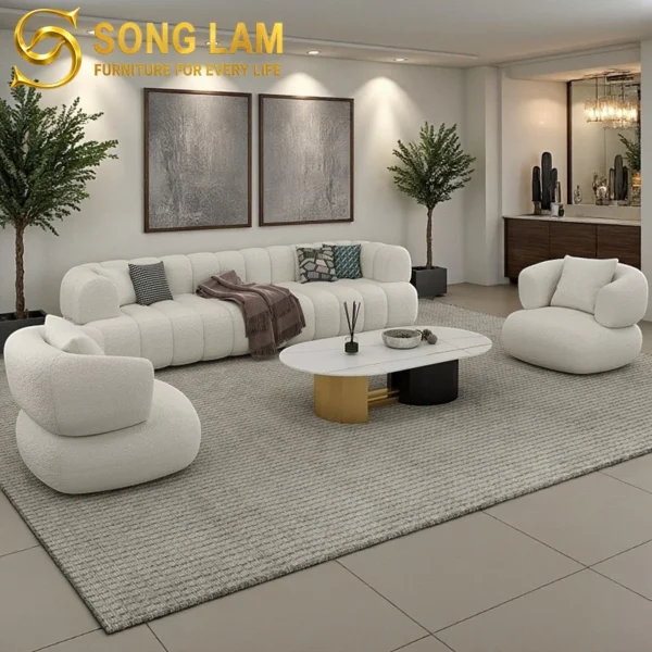 Sofa Đơn Tròn Lounge Snowfall SID01112 1 SID01112 4