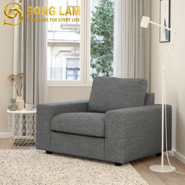 Sofa Đơn Vải Vuông Hiện Đại Slate SID01125 2 SID01125 12