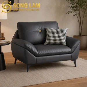 Sofa Đơn Da Chân Cao Noir SID01136 - Ảnh 2