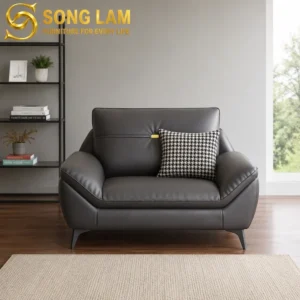 Sofa Đơn Da Chân Cao Noir SID01136 - Ảnh 1