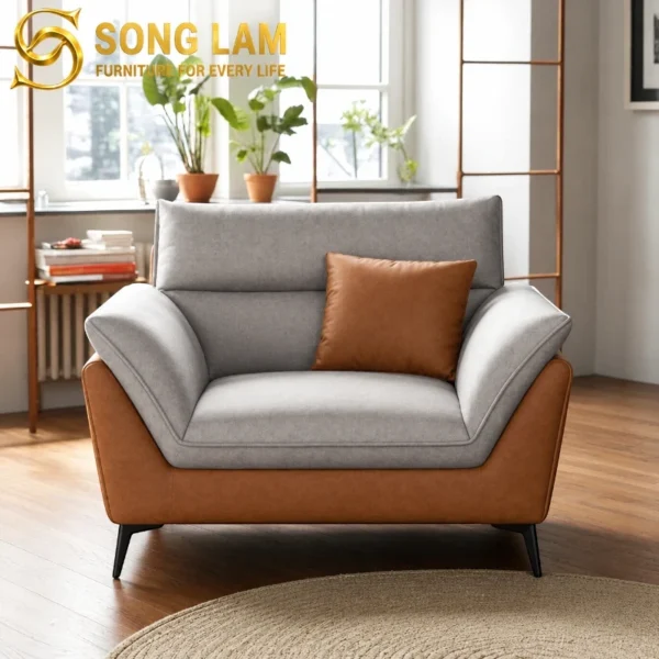 Sofa Đơn Khung Gỗ Đệm Vải Phong Cách Bác Âu Avalon SID01137 1 SID01137 1