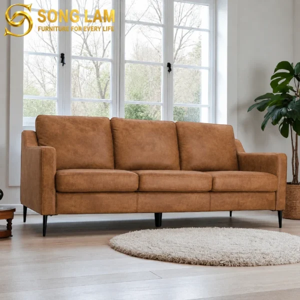 Sofa Băng Da Bò Ý Phòng Khách Hiện Đại Oslo SIH0111 1 SIH0111 2
