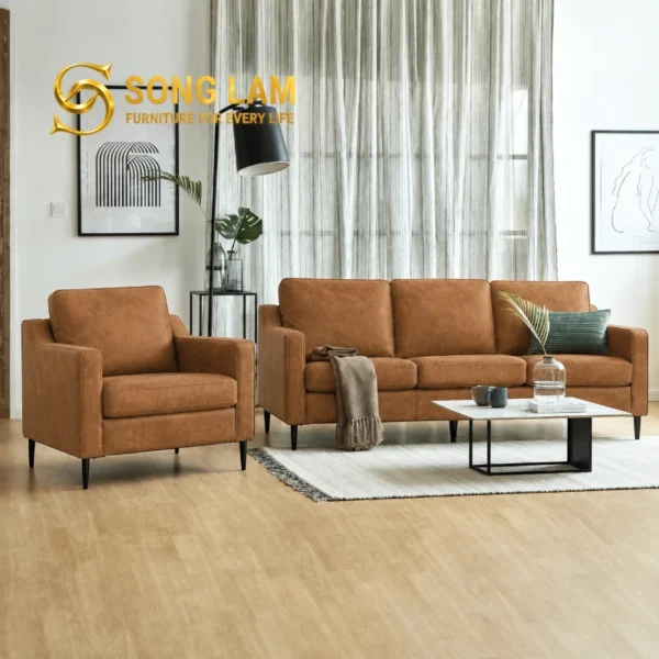 Sofa Băng Da Bò Ý Phòng Khách Hiện Đại Oslo SIH0111 5 SIH0111 5