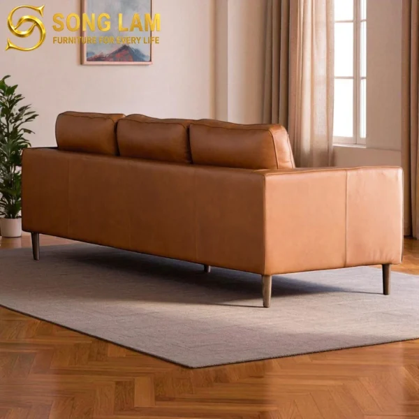 Sofa Băng Da Bò Ý Hiện Đại Cognac SIH01116 2 Sofa Băng Da Bò Ý Hiện Đại Cognac SIH01116 dáng băng hiện đại tối ưu không gian tiếp khách