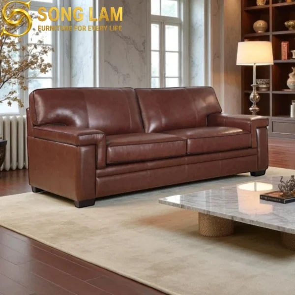 Sofa Băng Da Bò Ý Cổ Điển Oxford SIH0112 1 Sofa Băng Da Bò Ý Cổ Điển Oxford SIH0112 da bò Ý cao cấp phong cách tân cổ điển sang trọng cho phòng khách sang trọng