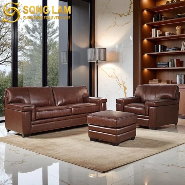 Sofa Băng Da Bò Ý Cổ Điển Oxford SIH0112 2 Sofa Băng Da Bò Ý Cổ Điển Oxford SIH0112 dáng băng hiện đại tối ưu không gian tiếp khách