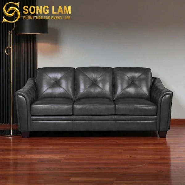 Sofa Văng Da Bò Ý Chần Nút Hiện Đại Monaco SIH0114 1 Sofa Văng Da Bò Ý Chần Nút Hiện Đại Monaco SIH0114 da bò Ý cao cấp phong cách hiện đại cho phòng khách sang trọng