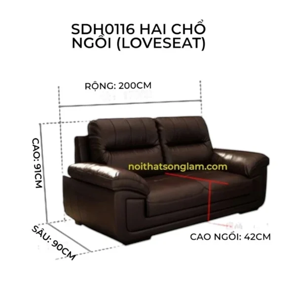 Sofa Băng Da Bò Ý Cổ Điển Windsor SIH0116 9 SIH0116 12