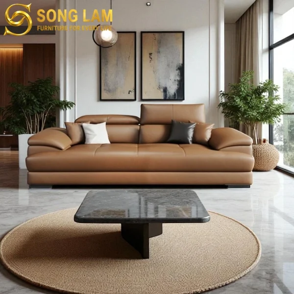 Sofa Băng Da Bò Ý Tựa Đầu Điều Chỉnh Napoli SIH03111 1 SIH03111 2