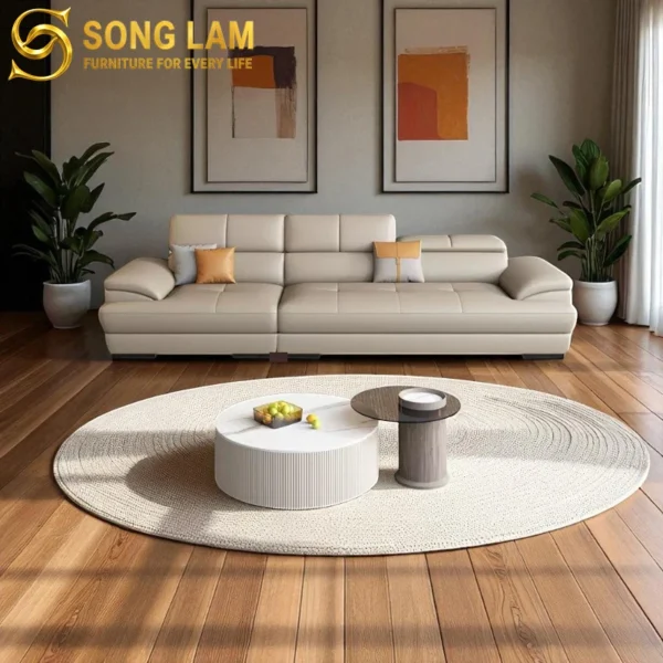 Sofa Băng Da Bò Ý Tựa Đầu Điều Chỉnh Napoli SIH03111 3 SIH03111 3