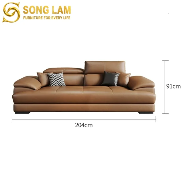 Sofa Băng Da Bò Ý Tựa Đầu Điều Chỉnh Napoli SIH03111 6 SIH03111 6