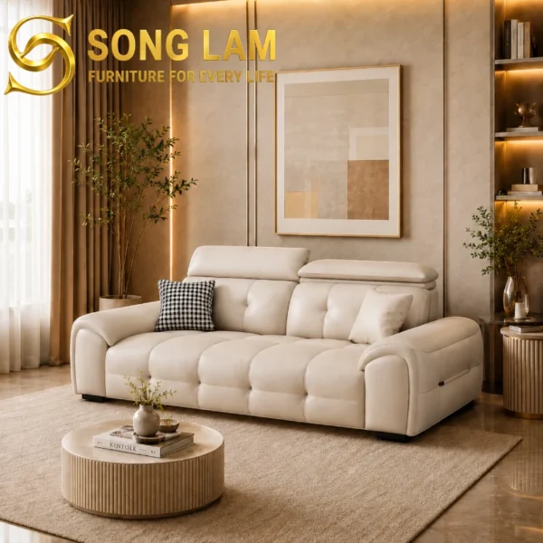 Sofa Băng Da Bò Ý Tựa Đầu Điều Chỉnh Firenze SIH0315 3 SIH0315 1