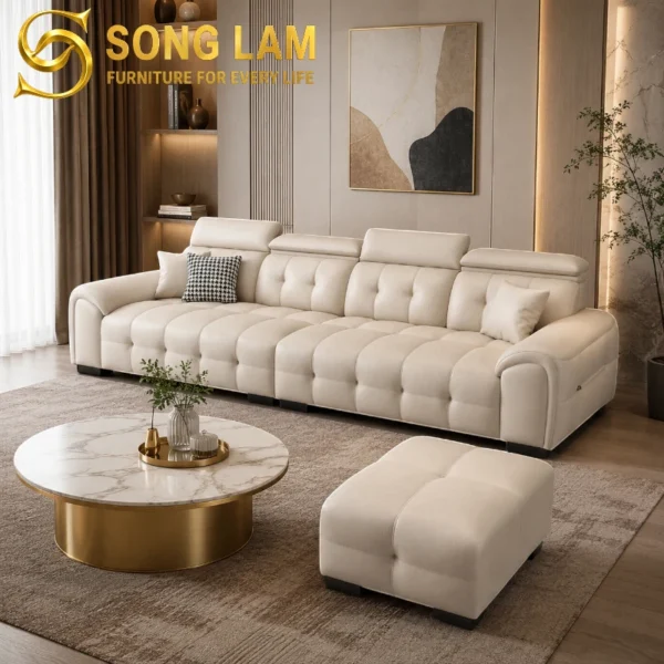Sofa Băng Da Bò Ý Tựa Đầu Điều Chỉnh Firenze SIH0315 2 SIH0315 2