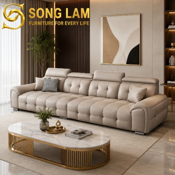 Sofa Băng Da Bò Ý Tựa Đầu Điều Chỉnh Firenze SIH0315 1 SIH0315 3