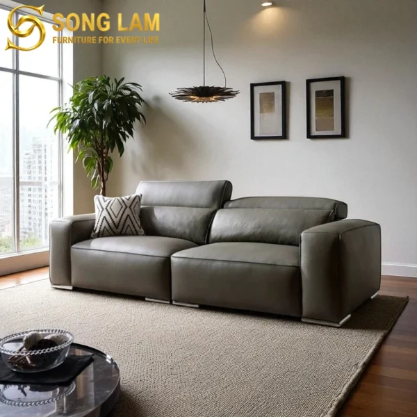 Sofa Băng Da Bò Ý Tựa Đầu Điều Chỉnh Torino SIH0317 4 Sofa Băng Da Bò Ý Tựa Đầu Điều Chỉnh Torino SIH0317 da bò Ý cao cấp phong cách thanh lịch cho phòng khách sang trọng