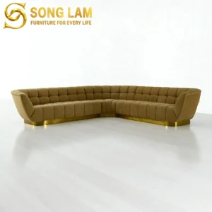 Sofa Băng Cong Chần Múi Olive SIL01118 - Ảnh 1