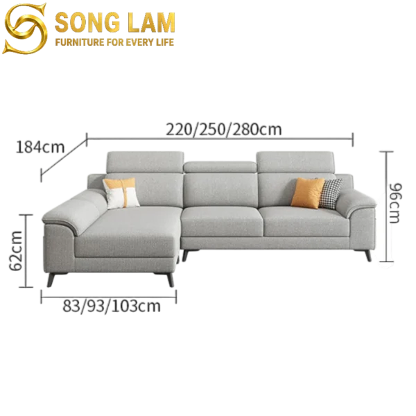 Sofa Góc Da Bò Ý Tựa Đầu Điều Chỉnh Lucent SIL0313 1 SIL0313 2