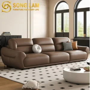 Sofa Băng Da Tựa Đầu Thấp Milan SIU01113 - Ảnh 3