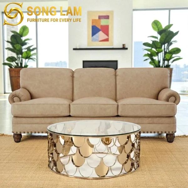 Sofa Băng Tân Cổ Điển Đinh Đồng Trang Trí Riverton SIU01120 4 SIU01120 6