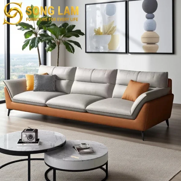 Sofa Băng Da Phối Màu Hiện Đại Avalon SIU01137 2 SIU01137 1